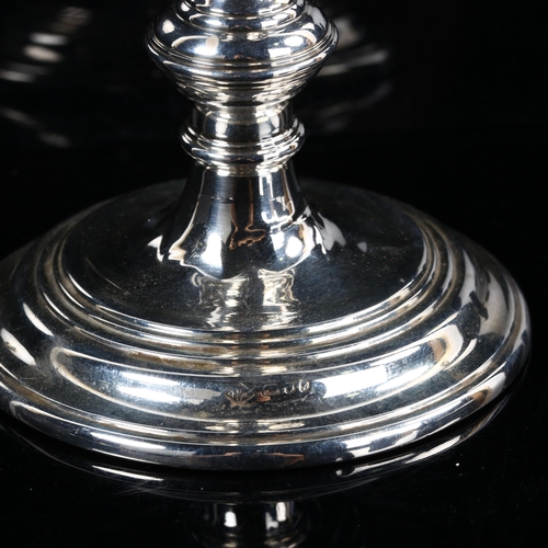 442 - An Elizabeth II silver table candlestick, in Georgian style, hallmarks London 1970, height 16.5cm, l... 