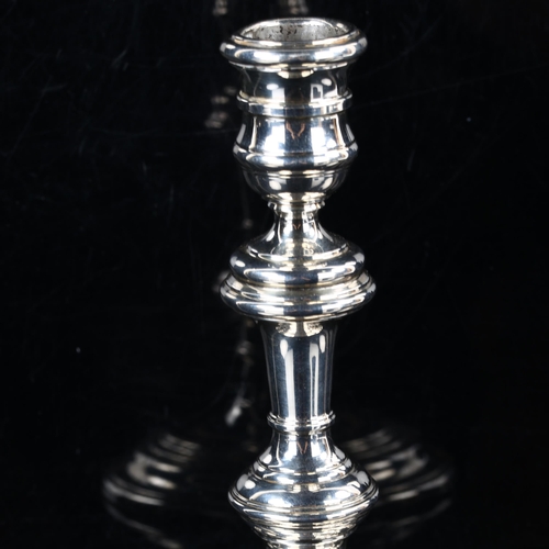 442 - An Elizabeth II silver table candlestick, in Georgian style, hallmarks London 1970, height 16.5cm, l... 