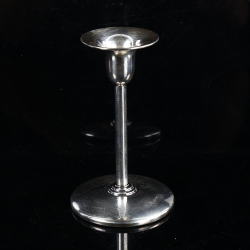 443 - An Elizabeth II silver tulip table candlestick, by L J Millington, hallmarks Birmingham 2008, height... 