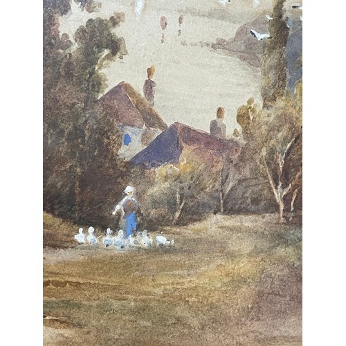 2234 - Wiggs Kinnaird, watercolour, coastal landscape, signed, 23cm x 15cm, framed