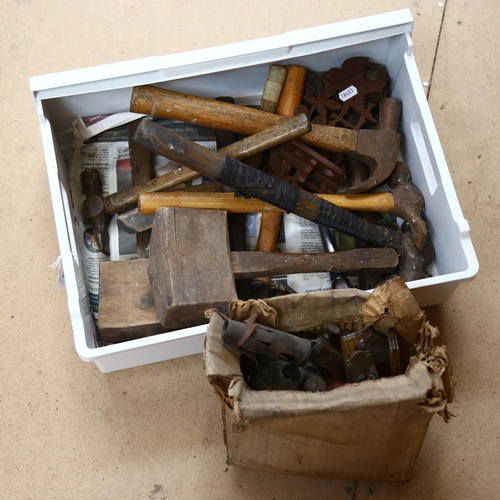 85 - Various Vintage tools, including mallets and hammers