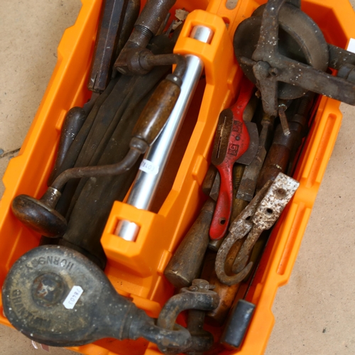 86 - Various Vintage tools, Hornsey winch etc