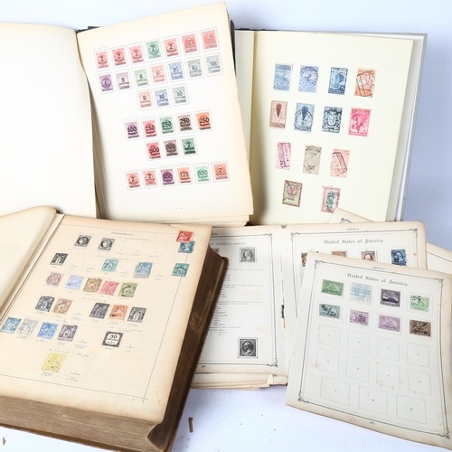 93 - 4 Vintage postage stamp albums, including Senator and Cavalier