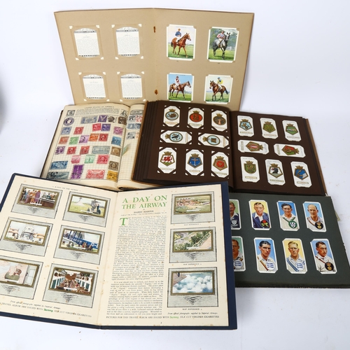 94 - Vintage postage stamp and cigarette card albums (5)