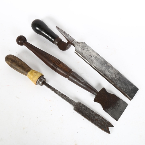 190 - 3 Vintage tools, including Furriers Buttress (3)