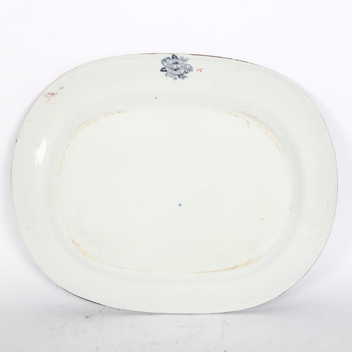 206 - Till & Co Burslem chinoiserie meat plate, width 45cm