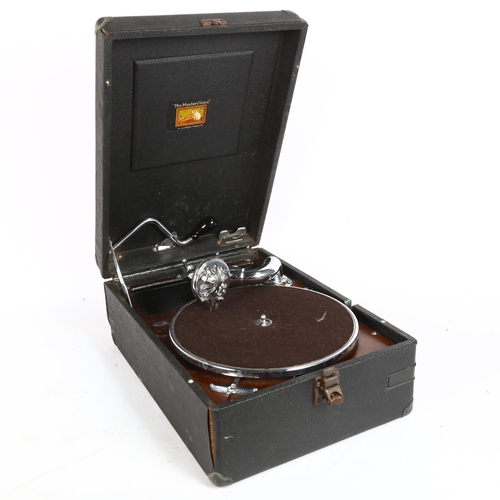 254 - An HMV no. 5B portable wind-up gramophone