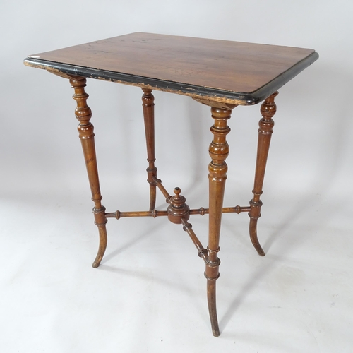 2074 - A Victorian mahogany rectangular-top occasional table, 65cm x 77cm x 50cm