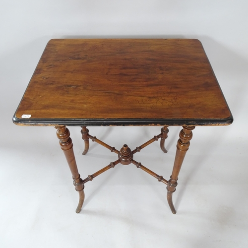 2074 - A Victorian mahogany rectangular-top occasional table, 65cm x 77cm x 50cm