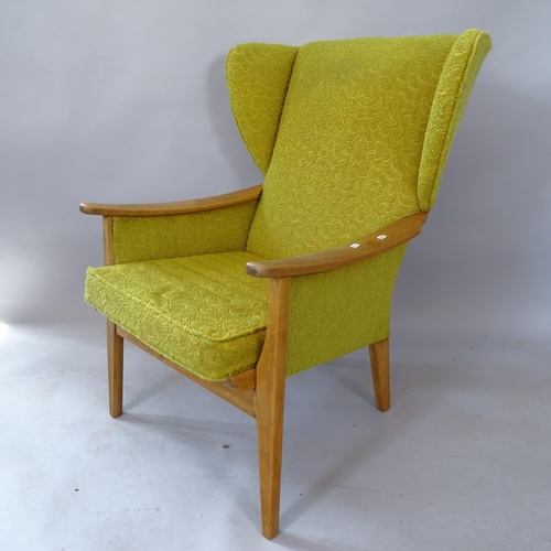 2130 - A mid-century Parker Knoll wing-back armchair