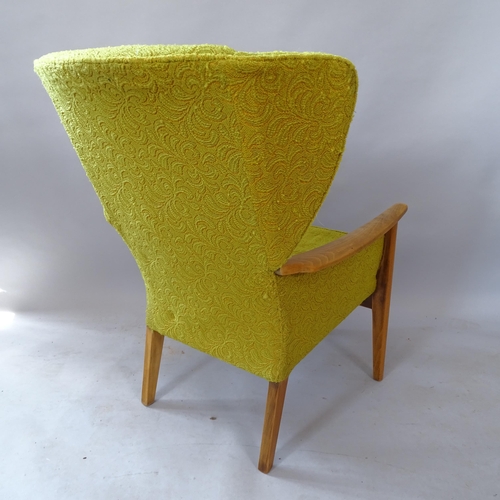 2130 - A mid-century Parker Knoll wing-back armchair