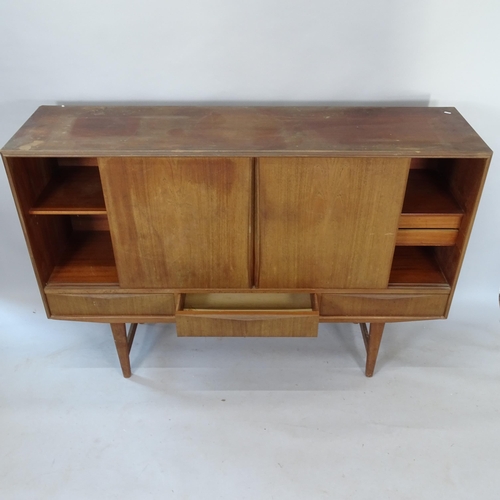 2193 - E.W.Bach for Sejling Skabe. A mid-century teak sideboard, with 3 sliding doors, L170cm, H113cm, D43c... 