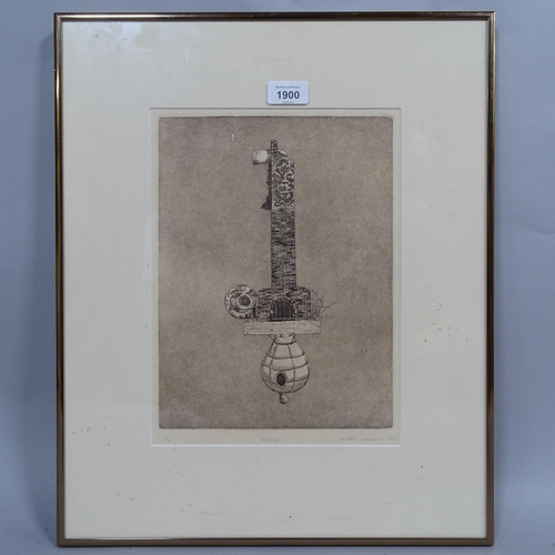 1900 - Tristram Lansdowne, etching, periscope, signed in pencil, 2012, from an edition of 20 copies, plate ... 