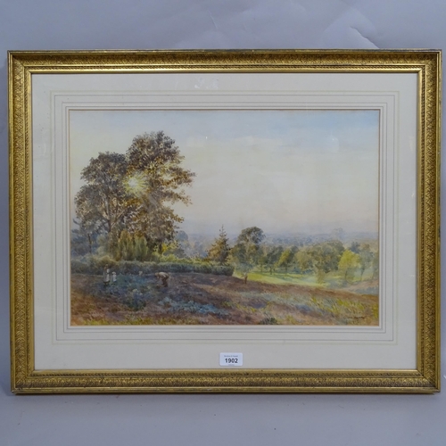 1902 - Clara Hannett, watercolour, landscape, 1994, 36cm x 50cm, framed