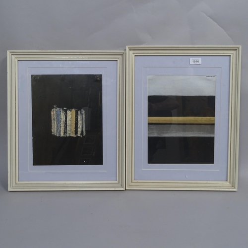 1916 - 2 original abstract lithographs by Anna Bergman and Baldaccini Cesar, framed (2)