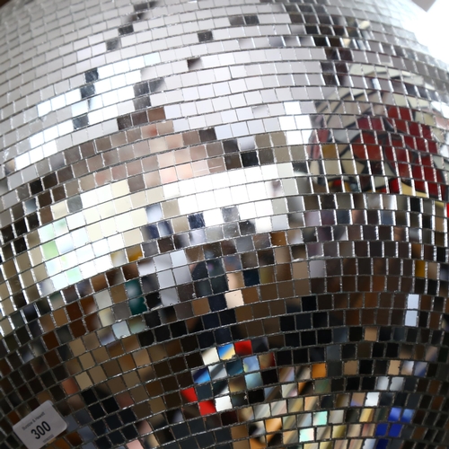 300 - A large mirrored glass disco ball, diameter 50cm