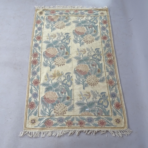 2343 - A Kashmiri hand-stitched wool chain stitched wall hanging, 148cm x 89cm