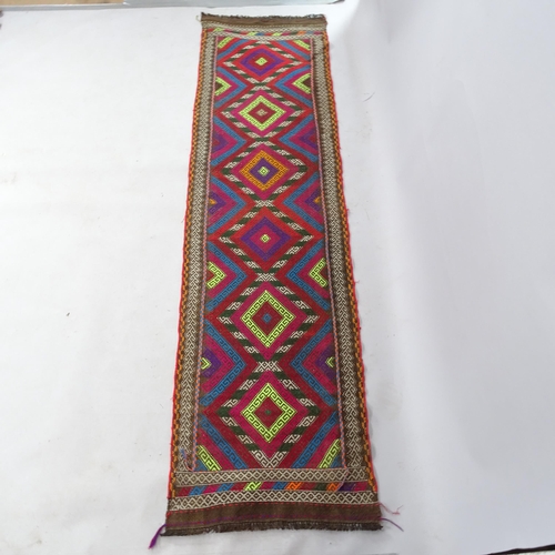 2346 - An Suzni Kilim runner, 247cm x 65cm