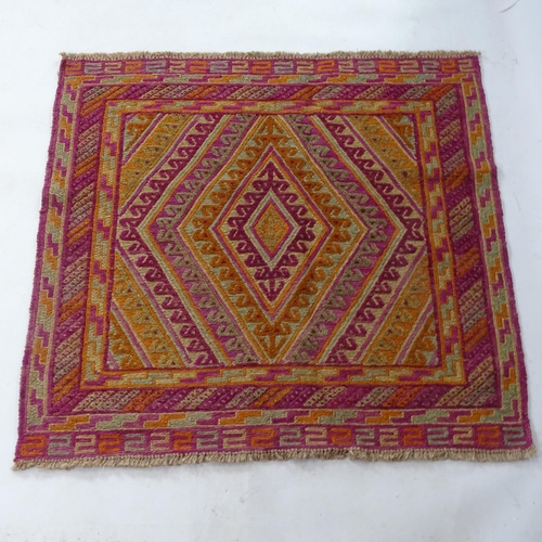 2350 - A Meshwani Gazak rug, 116cm x 120cm