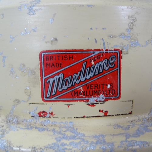 2382 - A Vintage industrial style ceiling light, with label for Veritys (Maxlume) Ltd, 44cm