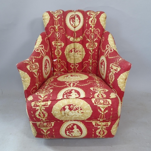 2332 - A reproduction Continental style low armchair