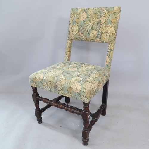 2333 - An Antique oak upholstered dining chair