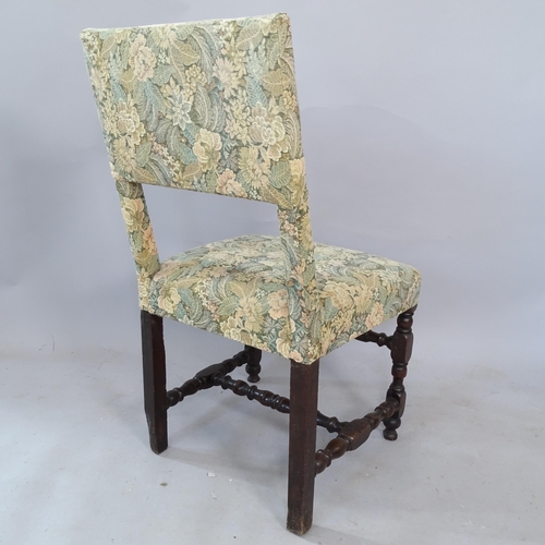 2333 - An Antique oak upholstered dining chair