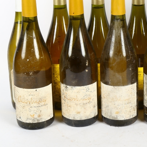 406 - 12 bottles of white wine, 5 x Les Fontanelles 2003 Viognier, 4 x 2001 Chardonnay - De Pennautier,  3... 