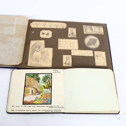 413 - Album containing cartoon drawings and sketches, circa 1900