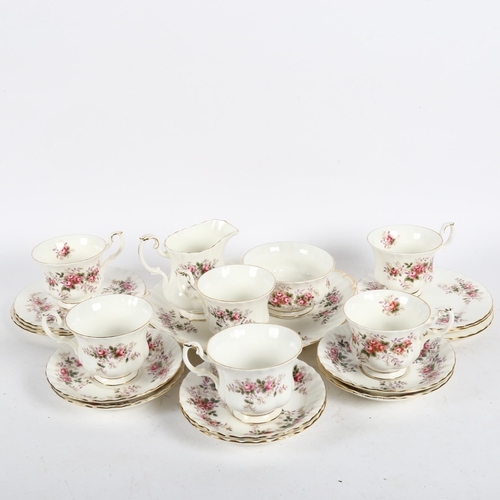 420 - Royal Albert 'Lavender Rose' pattern tea and cake service for 6 people