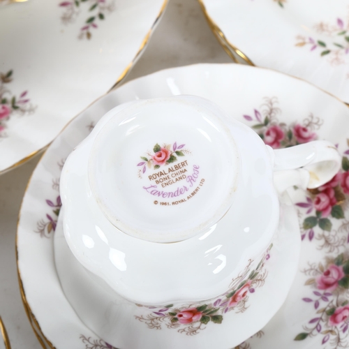 420 - Royal Albert 'Lavender Rose' pattern tea and cake service for 6 people