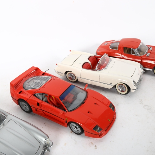 454 - A quantity of Franklin Mint collectable cars, including a 1968 Chevrolet Corvette and a 1989 Ferrari... 