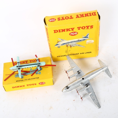 462 - 2 boxed Dinky aeroplanes, including Vickers Viscount airliner