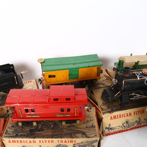 468 - A group of boxed American Flyer trains, including locomotives and carriages, accessories included al... 