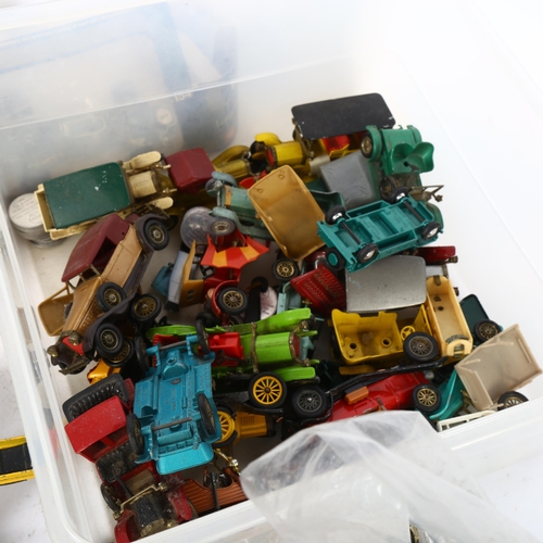 482 - 2 boxes of Corgi Dinky Matchbox and other diecast vehicles, including several emergency service vehi... 