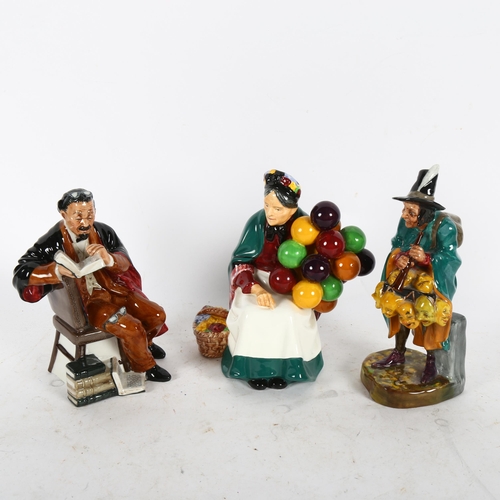 518 - 3 Royal Doulton figures, to include The Professor HN2281, The Old Balloon Seller HN1315, and The Mas... 