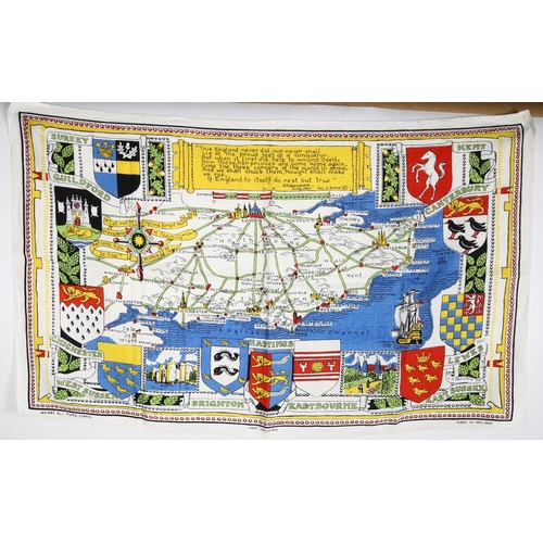 749 - A Vintage Irish pure linen tea towel, a 