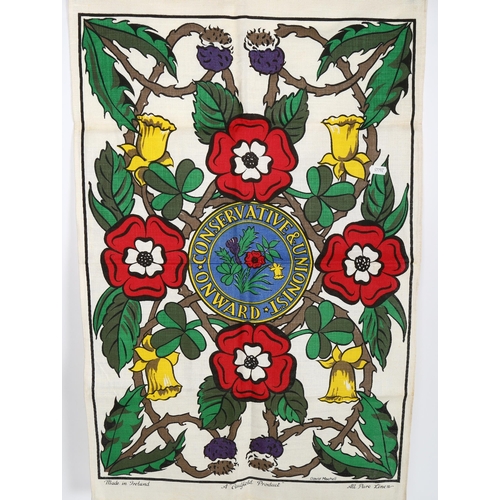 749 - A Vintage Irish pure linen tea towel, a 