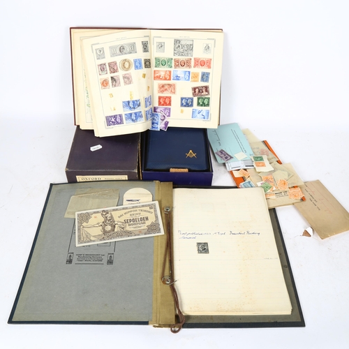 765 - 2 postage stamp albums, including 1 album relating to America and 1 album relating to world stamps, ... 