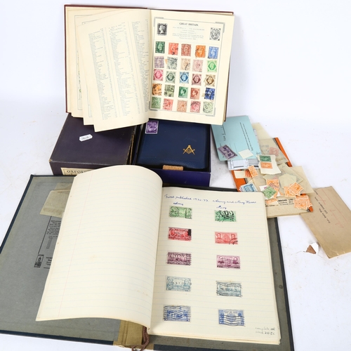 765 - 2 postage stamp albums, including 1 album relating to America and 1 album relating to world stamps, ... 