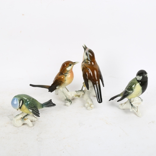 779 - KARL ENS - 3 porcelain bird groups, including wrens and a coal tit