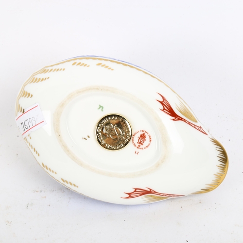 791 - A Royal Crown Derby duck paperweight, with gold stopper