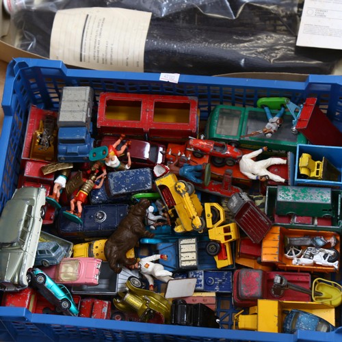 488 - A tray of Corgi Dinky Matchbox and other diecast vehicles and accessories, and a boxed complete Airf... 