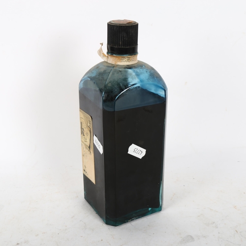 533 - A Vintage bottle of writing ink, by Pelican Ink Soul Manufacturer, 4001 Bluish Flowing, bottle heigh... 