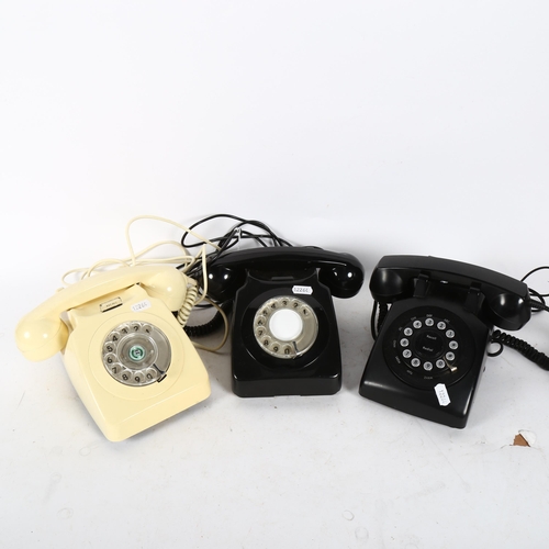 538 - 3 Vintage dial telephones