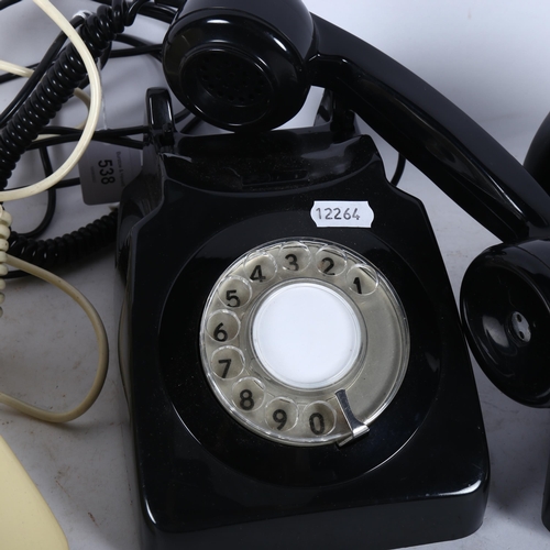 538 - 3 Vintage dial telephones