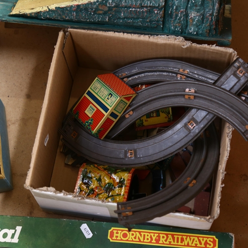 544 - A Hornby Country Local electric train set, tinplate track, tunnel, engine, station etc