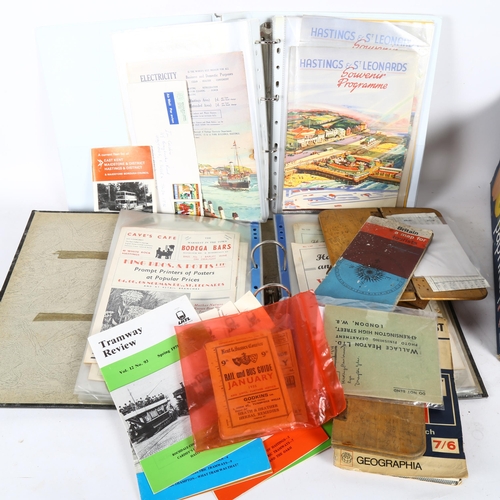 558 - A large collection of Hastings St Leonards and Rye ephemera, to include pamphlets, brochures, bus gu... 