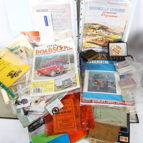 558 - A large collection of Hastings St Leonards and Rye ephemera, to include pamphlets, brochures, bus gu... 