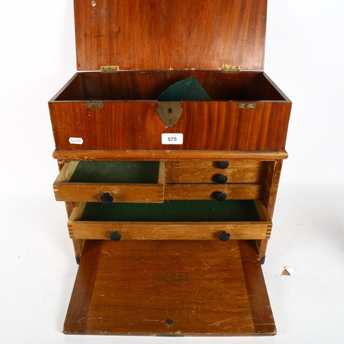 575 - An early 20th century engineer's tool chest, by Moore & Wright, width 43cm